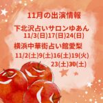 11月の出演情報